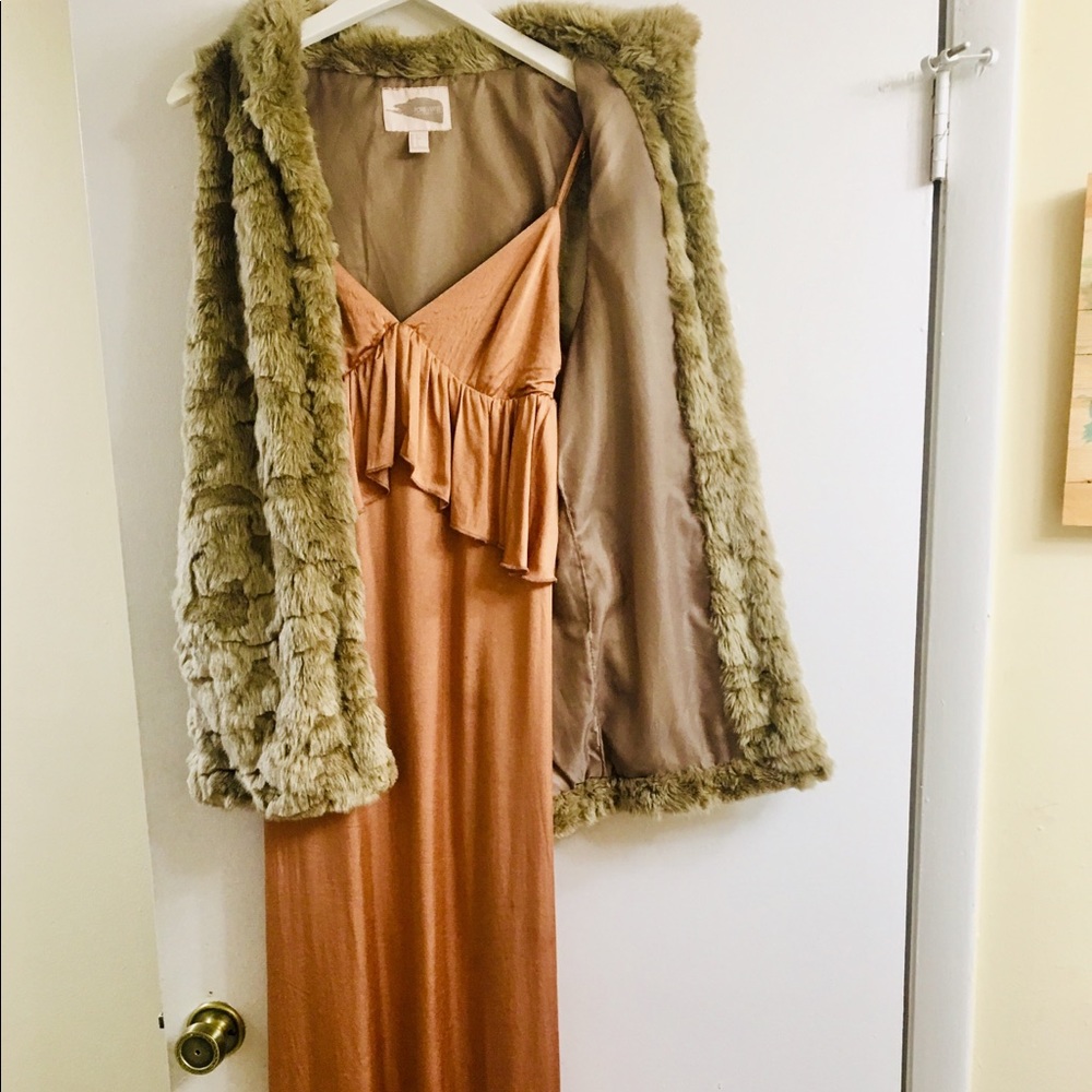 Champagne Ruffle Dress